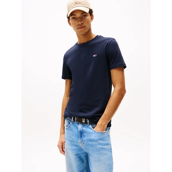 DM0DM20687_0XY_alternate1 Ανδρική Μπλούζα TOMMY JEANS  TJM XSLIM 2PACK JERSEY EXT DM0DM20687 Μαύρο Μπλε - Image 2