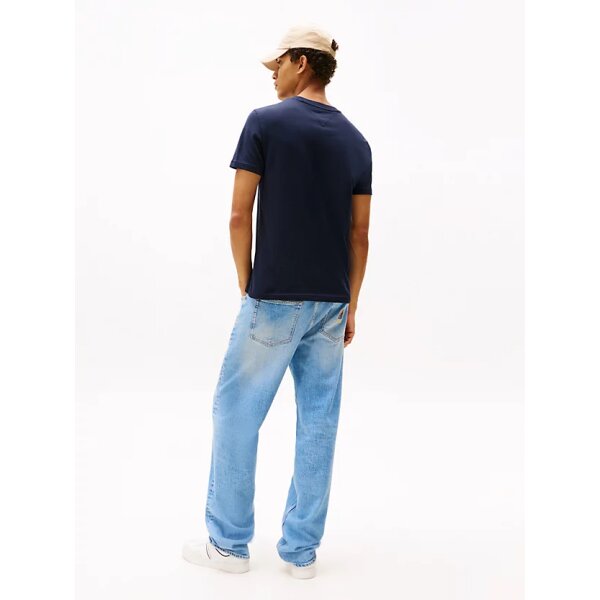 DM0DM20687_0XY_alternate4 Ανδρική Μπλούζα TOMMY JEANS  TJM XSLIM 2PACK JERSEY EXT DM0DM20687 Μαύρο Μπλε - Image 3