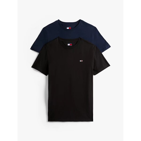 DM0DM20687_0XY_main Ανδρική Μπλούζα TOMMY JEANS  TJM XSLIM 2PACK JERSEY EXT DM0DM20687 Μαύρο Μπλε - Image 1