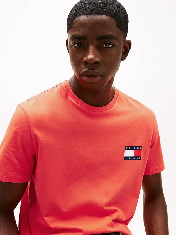 Ανδρική Μπλούζα TOMMY JEANS  TJM SLIM ESSENTIAL FLAG EXT DM0DM20740 Κοραλι - Image 2