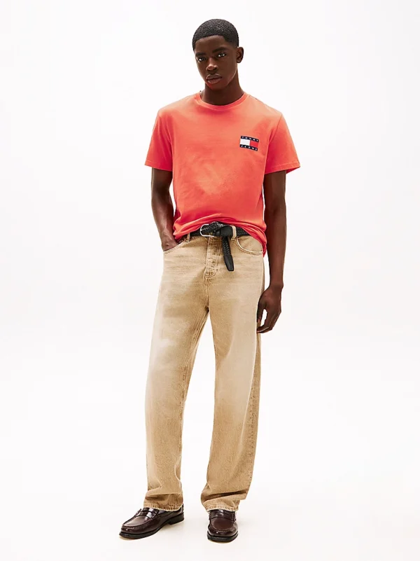 Ανδρική Μπλούζα TOMMY JEANS  TJM SLIM ESSENTIAL FLAG EXT DM0DM20740 Κοραλι - Image 3