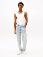 Ανδρική Μπλούζα Αμάνικη TOMMY JEANS TJM SLIM 2PACK RIB TANK EXT DM0DM20769 Μαύρο Λευκό - Image 4