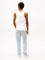 Ανδρική Μπλούζα Αμάνικη TOMMY JEANS TJM SLIM 2PACK RIB TANK EXT DM0DM20769 Μαύρο Λευκό - Image 5