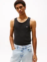 Ανδρική Μπλούζα Αμάνικη TOMMY JEANS TJM SLIM 2PACK RIB TANK EXT DM0DM20769 Μαύρο Λευκό - Image 6