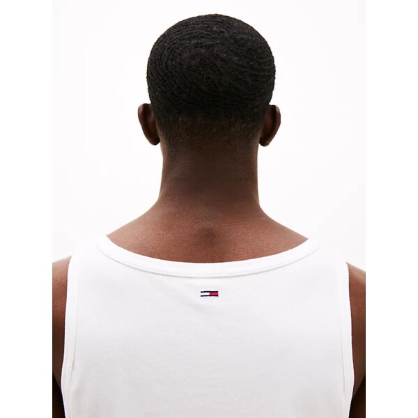 DM0DM20790_YBL_alternate1 Ανδρική Μπλούζα TOMMY JEANS  TJM SLIM ENTRY GRAPHIC TANK  DM0DM20790 λευκό - Image 4