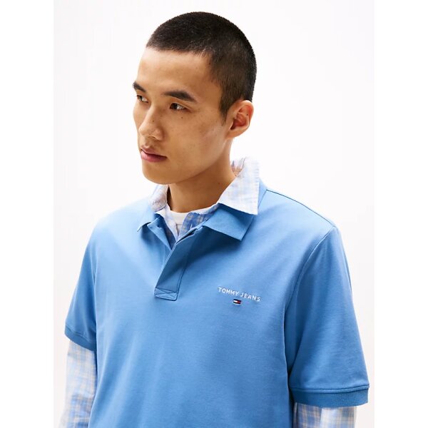 Ανδρική Μπλούζα TOMMY JEANS  TJM REG LINEAR POLO EXT  DM0DM20914 γαλάζιο - Image 4