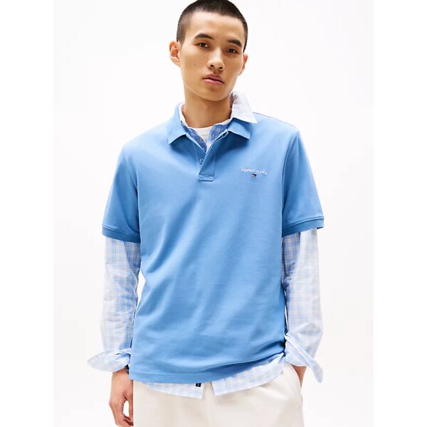 Ανδρική Μπλούζα TOMMY JEANS  TJM REG LINEAR POLO EXT  DM0DM20914 γαλάζιο - Image 1