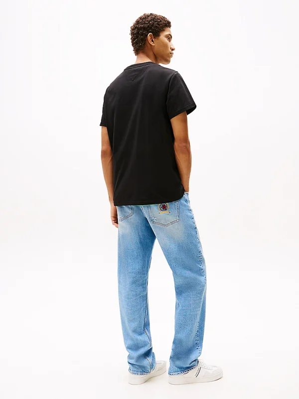 Ανδρική Μπλούζα TOMMY JEANS  TJM SLIM LINEAR CHEST SS DM0DM21188 Μαύρο - Image 4