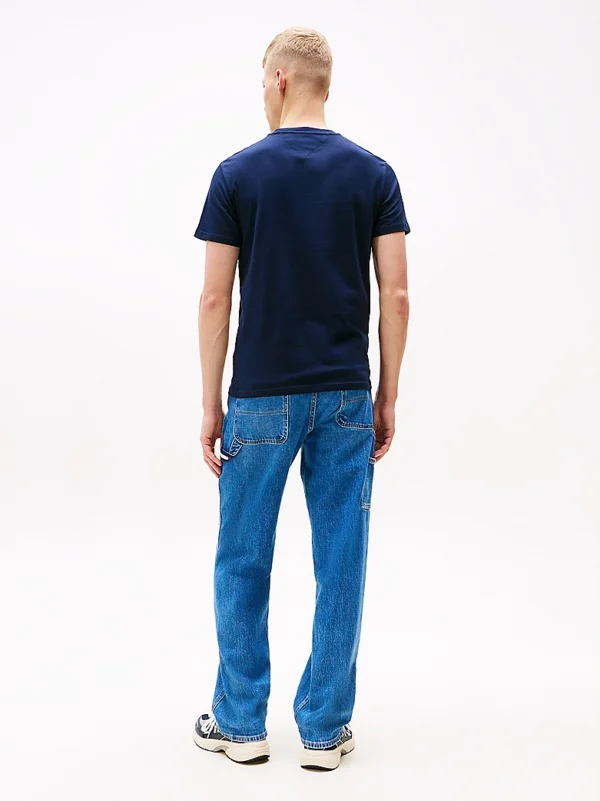 Ανδρική Μπλούζα TOMMY JEANS  TJM SLIM LINEAR CHEST SS DM0DM21188 Μπλε - Image 4