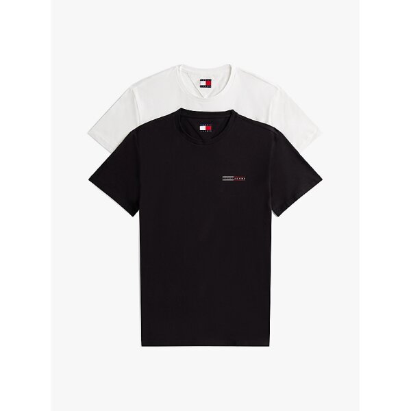 Ανδρική Μπλούζα TOMMY JEANS  TJM SLIM 2PACK MIX EXT  DM0DM21344 Μαύρο λευκό - Image 1