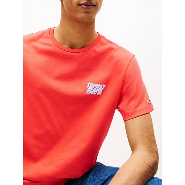 Ανδρική Μπλούζα TOMMY JEANS  TJM SLIM BUBBLE PRINT DM0DM21863 πορτοκαλί - Image 3