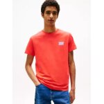 Ανδρική Μπλούζα TOMMY JEANS TJM SLIM BUBBLE PRINT DM0DM21863 πορτοκαλί