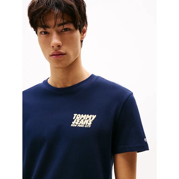 Ανδρική Μπλούζα TOMMY JEANS  TJM REG BUBBLE BACK SS DM0DM21864 Μπλε - Image 4