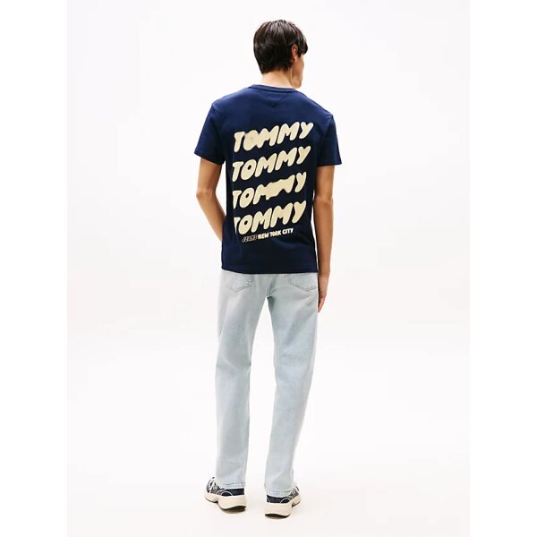Ανδρική Μπλούζα TOMMY JEANS  TJM REG BUBBLE BACK SS DM0DM21864 Μπλε - Image 3