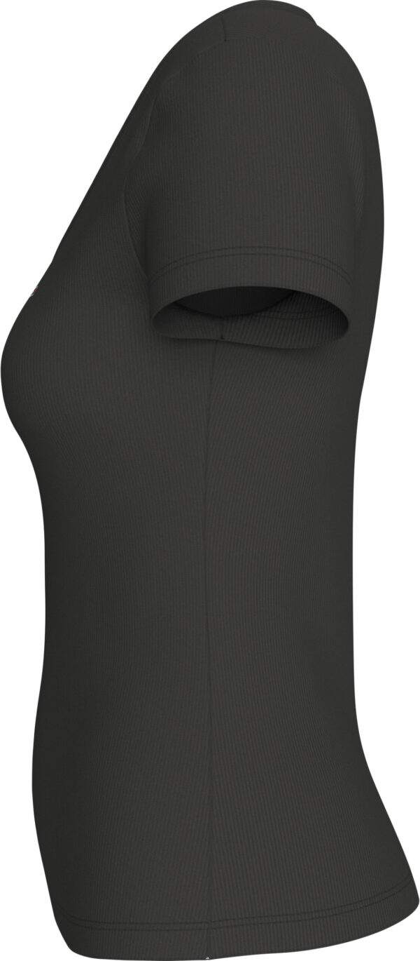 ΓΥΝΑΙΚΕΙΑ ΜΠΛΟΥΖΑ TJW SLIM ESSENTIAL RIB V SS TOMMY JEANS DW0DW17385-BDS - Image 4