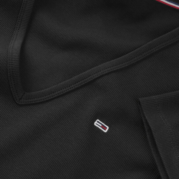 ΓΥΝΑΙΚΕΙΑ ΜΠΛΟΥΖΑ TJW SLIM ESSENTIAL RIB V SS TOMMY JEANS DW0DW17385-BDS - Image 5