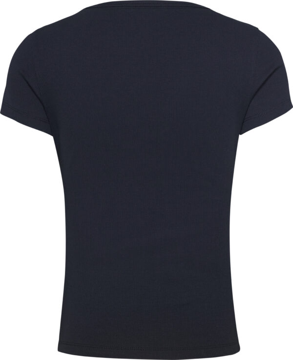 ΓΥΝΑΙΚΕΙΑ ΜΠΛΟΥΖΑ TJW SLIM ESSENTIAL RIB V SS TOMMY JEANS DW0DW17385-BDS - Image 6