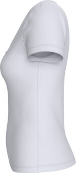 ΓΥΝΑΙΚΕΙΑ ΜΠΛΟΥΖΑ TJW SLIM ESSENTIAL RIB V SS TOMMY JEANS DW0DW17385-YBR - Image 4