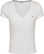 ΓΥΝΑΙΚΕΙΑ ΜΠΛΟΥΖΑ TJW SLIM ESSENTIAL RIB V SS TOMMY JEANS DW0DW17385-YBR