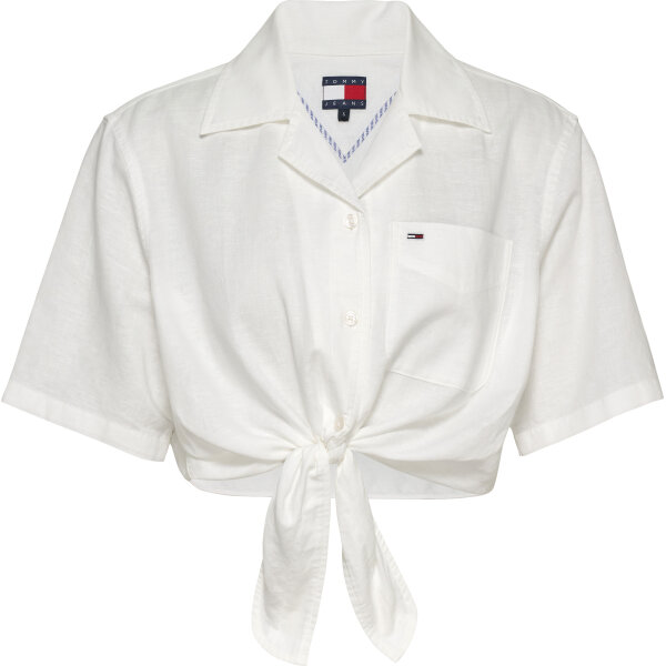 ΓΥΝΑΙΚΕΙΟ ΠΟΥΚΑΜΙΣΟ TJW CRP LINEN SS SHIRT TOMMY JEANS DW0DW20286-YBL - Image 4