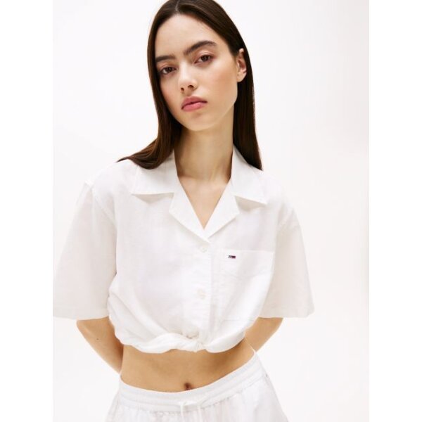 ΓΥΝΑΙΚΕΙΟ ΠΟΥΚΑΜΙΣΟ TJW CRP LINEN SS SHIRT TOMMY JEANS DW0DW20286-YBL - Image 1