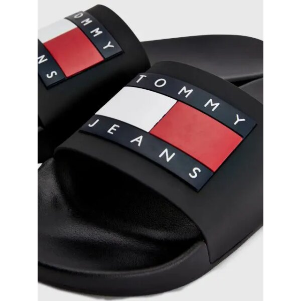 EM0EM01191BDS_FL-D1 Ανδρική Παντόφλα TOMMY JEANS POOL SLIDE ESS EM0EM01191 Μαύρο - Image 3