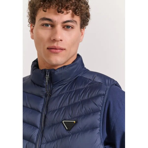 FBM011-001-01_NAVY_3 Ανδρικό Γιλέκο FUNKY BUDDHA FBM011-001-01 Μπλε - Image 4