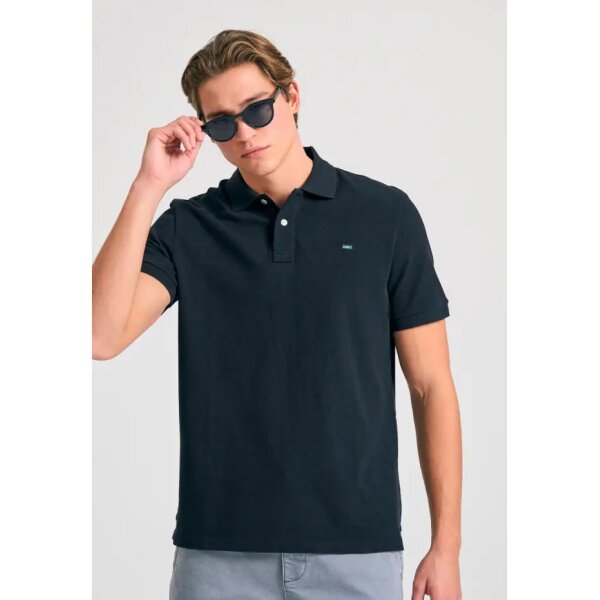 Ανδρική Μπλούζα POLO FUNKY BUDDHA FBM011-001-11 Μαύρο - Image 2