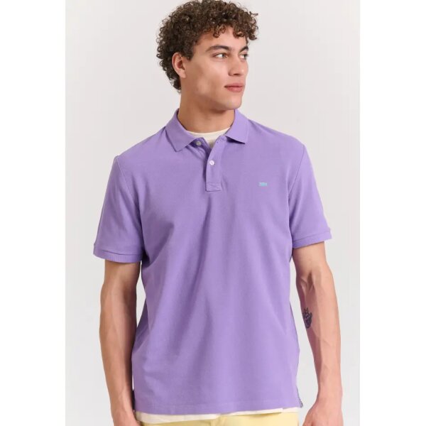 Ανδρική Μπλούζα POLO FUNKY BUDDHA FBM011-001-11 Μωβ - Image 1