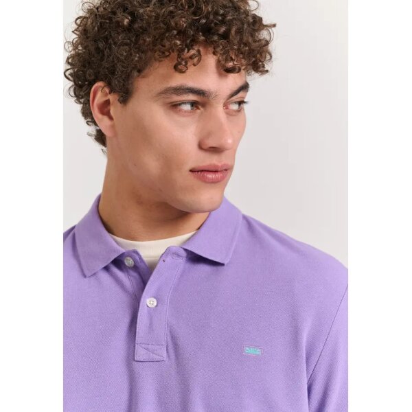 Ανδρική Μπλούζα POLO FUNKY BUDDHA FBM011-001-11 Μωβ - Image 4