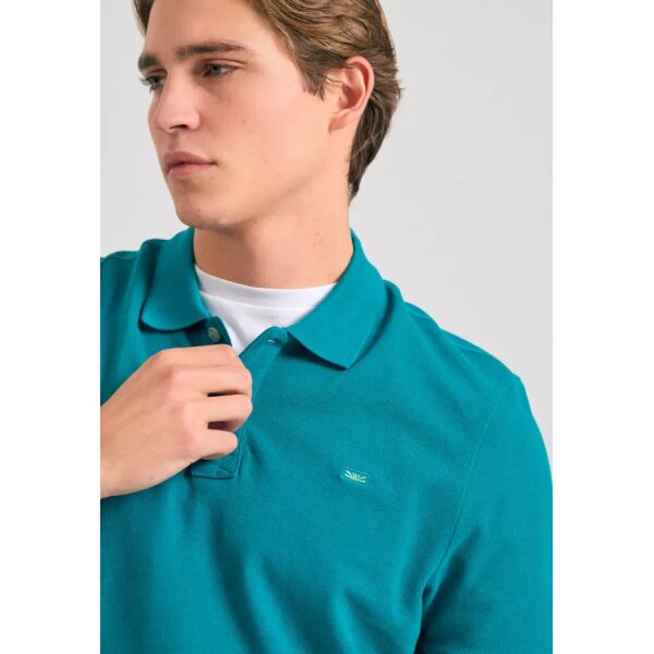 FBM011-001-11_PEACOCK_3 Ανδρική Μπλούζα POLO FUNKY BUDDHA FBM011-001-11 πετρόλ - Image 3