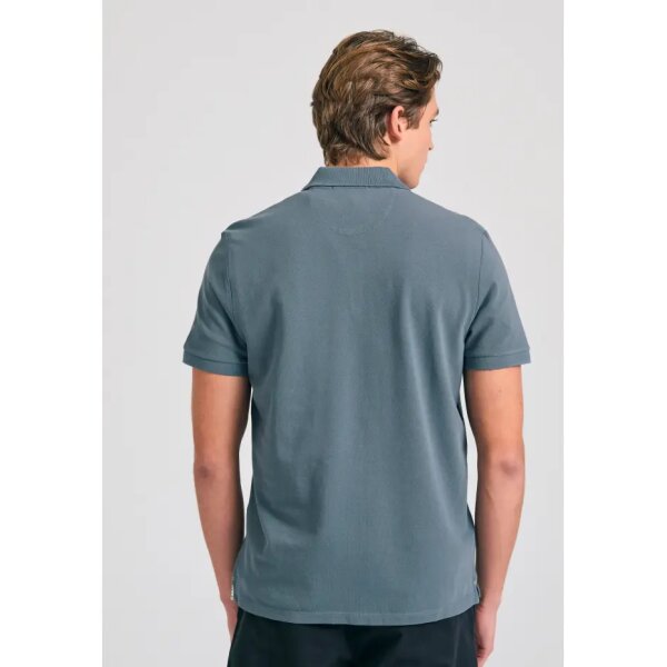 FBM011-001-11_STEEL_GREY_5 Ανδρική Μπλούζα POLO FUNKY BUDDHA FBM011-001-11 Γκρί - Image 3