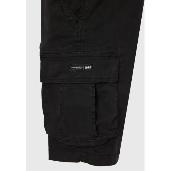 Ανδρική Βερμούδα GARGO FUNKY BUDDHA FBM011-002-03 Μαύρο - Image 2