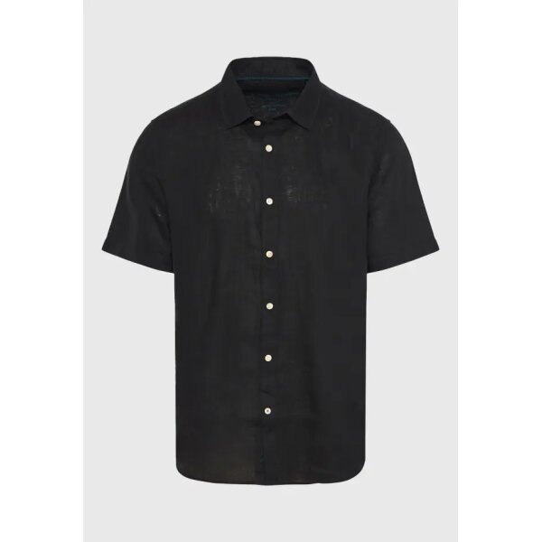 Ανδρικό Πουκάμισο Κοντομάνικο FUNKY BUDDHA FBM011-002-05 Μαύρο - Image 1