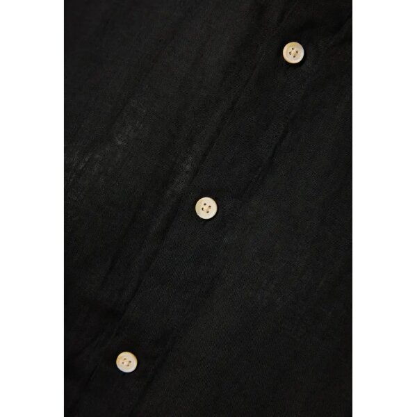 Ανδρικό Πουκάμισο λινό FUNKY BUDDHA FBM011-003-05 Μαύρο - Image 2