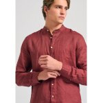 Ανδρικό Πουκάμισο λινό FUNKY BUDDHA FBM011-003-05 μπορντώ - Image 4