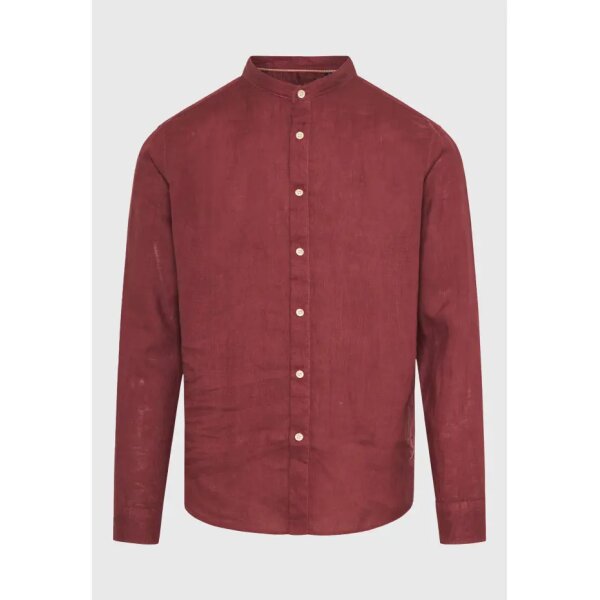 Ανδρικό Πουκάμισο λινό FUNKY BUDDHA FBM011-003-05 μπορντώ - Image 2