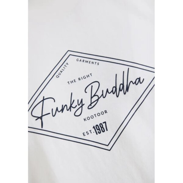 Ανδρική Μπλούζα Κοντό Μανίκι Με Τύπωμα FBM011-021-04 Λευκό - Image 2