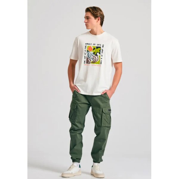 Ανδρικό Παντελόνι GARGO FUNKY BUDDHA FBM011-030-02 Χακί - Image 3