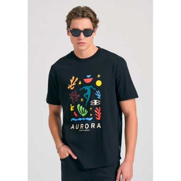 FBM011-049-04_BLACK_1 Ανδρική Μπλούζα Κοντό Μανίκι FBM011-049-04 Μαύρο - Image 1