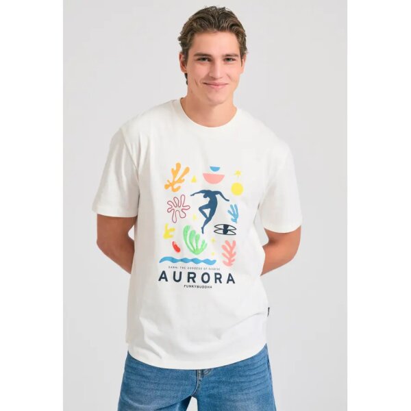 Ανδρική Μπλούζα Κοντό Μανίκι FBM011-049-04 εκρού - Image 1