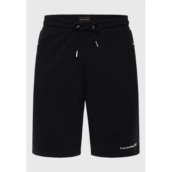 FBM011-050-03_BLACK_6 Ανδρική Βερμούδα Φούτερ FUNKY BUDDHA FBM011-050-03 Μαύρο - Image 1