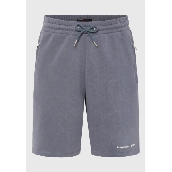 FBM011-050-03_STEEL_GREY_6 Ανδρική Βερμούδα Φούτερ FUNKY BUDDHA FBM011-050-03 Γκρί - Image 1