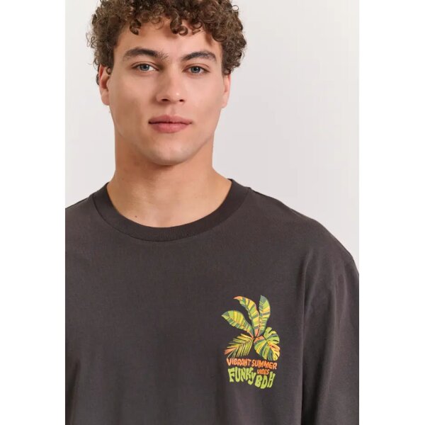 Ανδρική Μπλούζα Κοντό Μανίκι FUMKY BUDDHA FBM011-055-04 Ανθρακί - Image 3