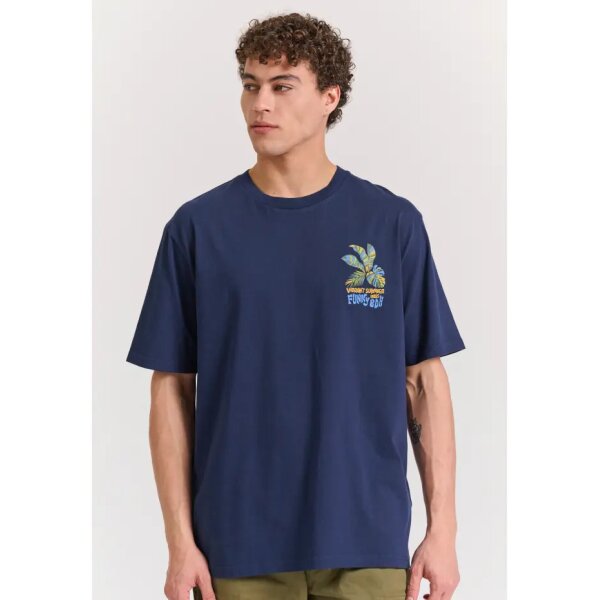 Ανδρική Μπλούζα Κοντό Μανίκι FUMKY BUDDHA FBM011-055-04 Μπλε - Image 1