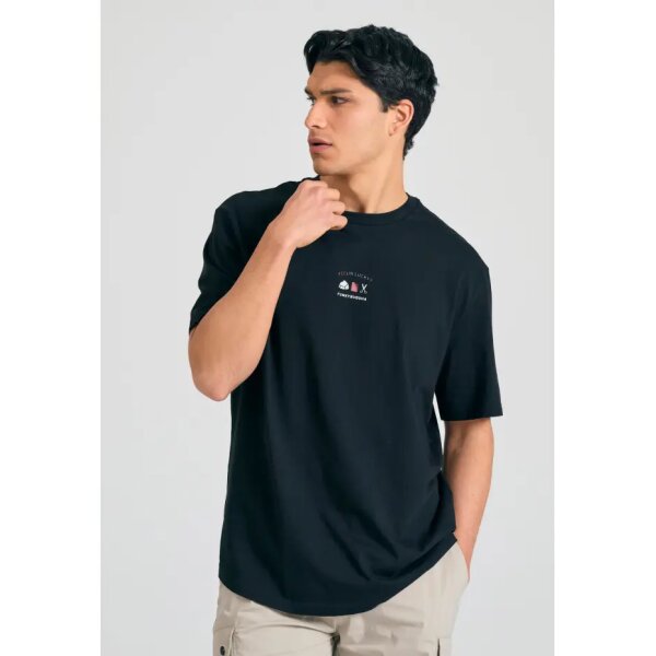 FBM011-304-04_BLACK_4 Ανδρική Μπλούζα Κοντό Μανίκι FUMKY BUDDHA FBM011-304-04 Μαύρο - Image 1