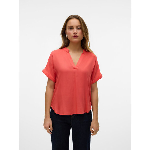 ΓΥΝΑΙΚΕΙΑ ΜΠΛΟΥΖΑ ΚΟΡΑΛΙ VERO MODA VMBEAUTY SS TOP WVN GA NOOS 10279697 - Image 1