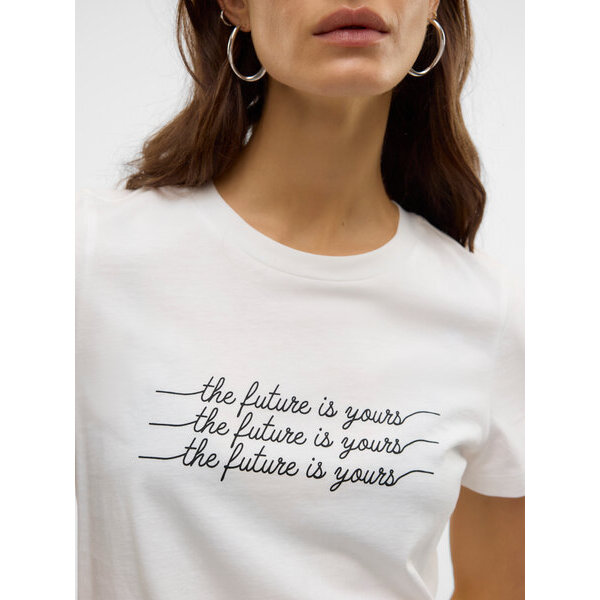 ΓΥΝΑΙΚΕΙΑ ΜΠΛΟΥΖΑ ΛΕΥΚΗ VERO MODA VMVIVA S/S O-NECK T-SHIRT JRS BTQ GA 10322077 - Image 3