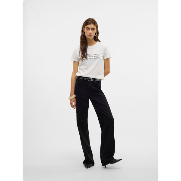 ΓΥΝΑΙΚΕΙΑ ΜΠΛΟΥΖΑ ΛΕΥΚΗ VERO MODA VMVIVA S/S O-NECK T-SHIRT JRS BTQ GA 10322077 - Image 4