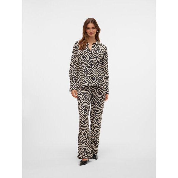 ΓΥΝΑΙΚΕΙΟ ΠΟΥΚΑΜΙΣΟ ΑΣΠΡΟΜΑΥΡΟ VERO MODA VMVIGDIS L/S SHIRT WVN BTQ GA 10323265 - Image 4